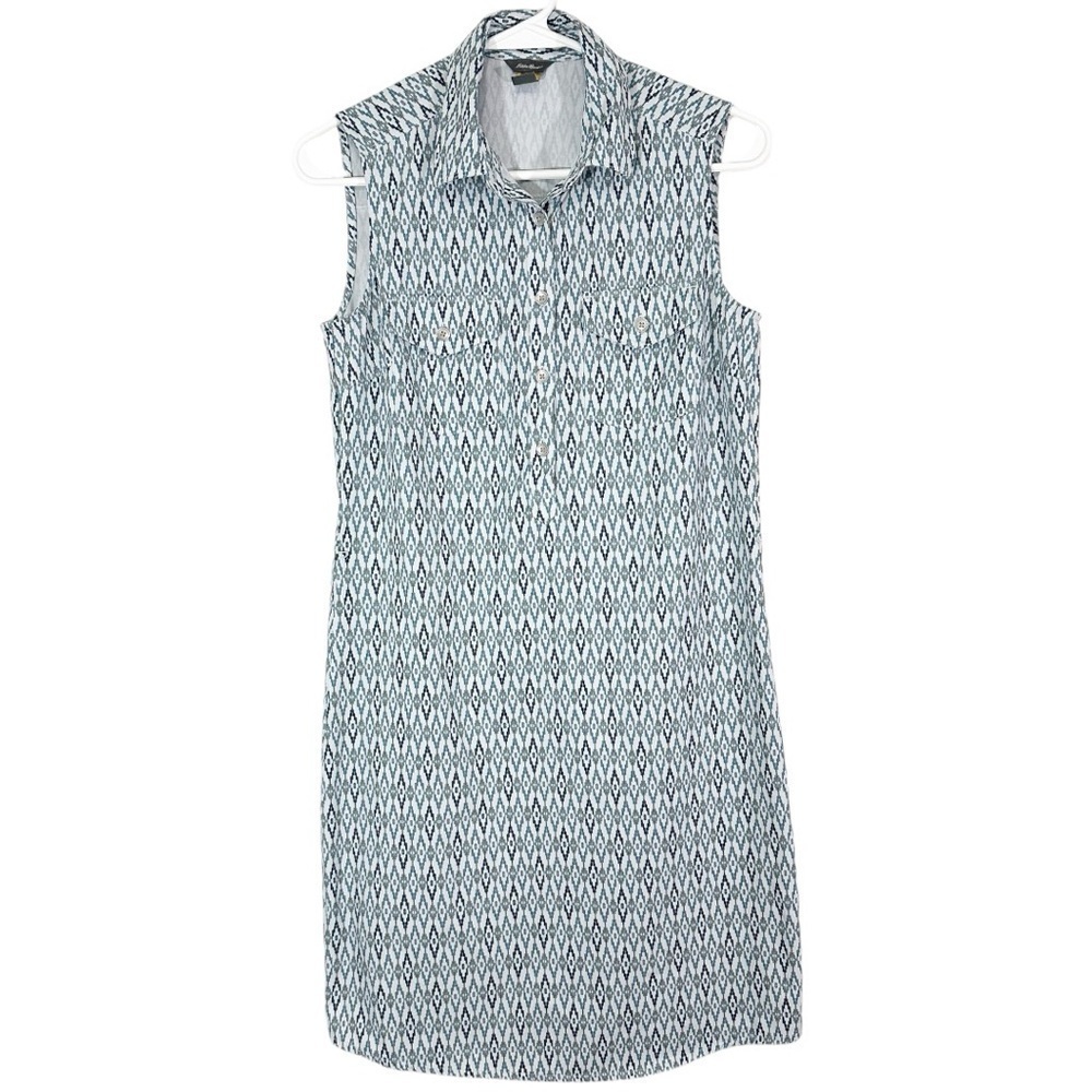 🌸Eddie Bauer- Sporty Sleeveless Dress with 1/2 Button Down - Size XS
